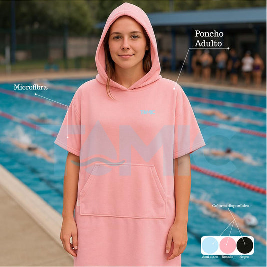 Poncho Mujer Unicolor Talla Unica 100x78cm Tomic