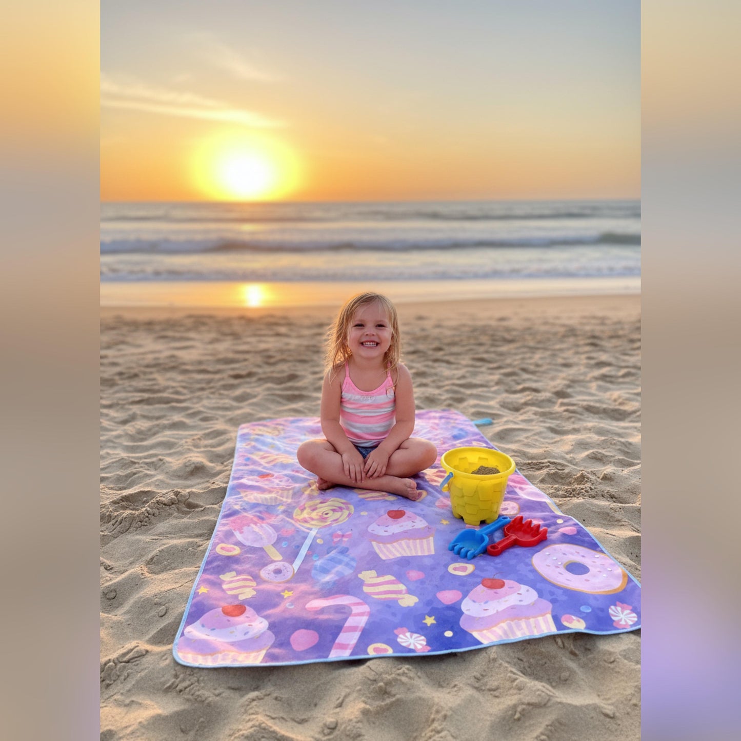 Toallas De Microfibra Estampadas 130x80cm Para Las Bendis Dulces