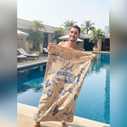 Toalla Microfibra Sublimada 130x80cm Parchadita