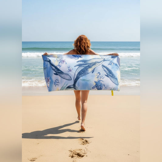 Toallas De Microfibra Estampadas 130x80cm La Tia Marina