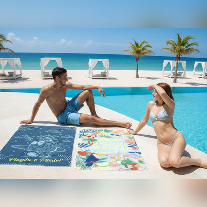 Toallas De Microfibra Estampadas 130x80cm Modo Playa