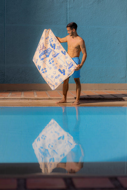 Toalla Microfibra Sublimada 130x80cm Parchadita